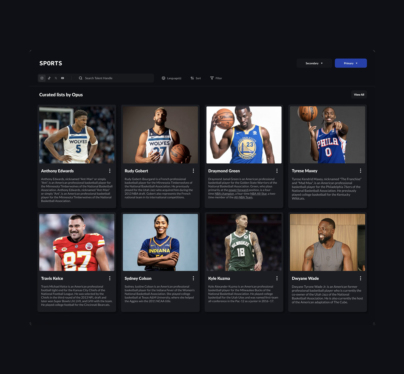 Sports Analytics Dashboard